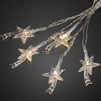 hellum LED Lichterkette Stecker Sternschnuppen, 24 LED warmweiß innen Lichterkette innen strombetrieben mit transparenten Sternschnuppen, beleuchtet 2,30m, Kabel transparent <59lm 564068 hellum LED Lichterkette Stecker Sternschnuppen, 24 LED warmweiß innen Lichterkette innen strombetrieben mit transparenten Sternschnuppen, beleuchtet 2,30m, Kabel transparent <59lm 564068
