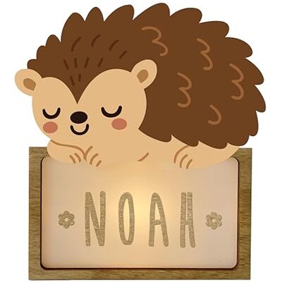 WONDEE Personalisierte Lampe mit Namen – Nachtlicht für Kinder Igel, Babygeschenk männlich und weiblich, Taufgeschenk für Mädchen und Jungen (einschließlich USB-C-Kabel) WONDEE Personalisierte Lampe mit Namen – Nachtlicht für Kinder Igel, Babygeschenk männlich und weiblich, Taufgeschenk für Mädchen und Jungen (einschließlich USB-C-Kabel)