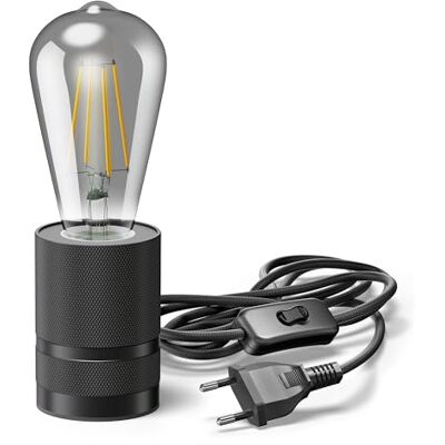 ledscom.de Tischlampe LITO, Schalter, schwarz, inkl. LED Lampe 240lm, extra-warmweiß ledscom.de Tischlampe LITO, Schalter, schwarz, inkl. LED Lampe 240lm, extra-warmweiß