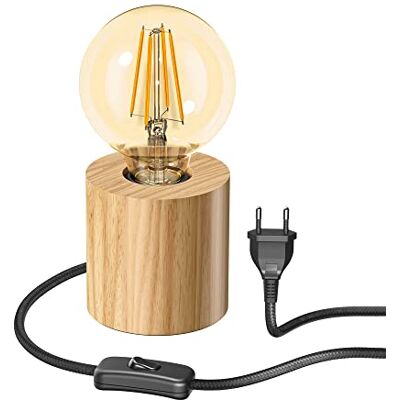 ledscom.de Tischlampe HITO, Holz massiv, rund, inkl. LED Lampe gold max. 818lm, 3-Stufen dimmen, extra-warmweiß ledscom.de Tischlampe HITO, Holz massiv, rund, inkl. LED Lampe gold max. 818lm, 3-Stufen dimmen, extra-warmweiß