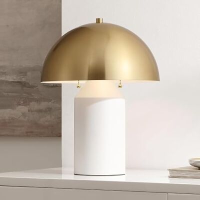 Safavieh Modern Metall Tischlampe, Messing und Weiß Safavieh Modern Metall Tischlampe, Messing und Weiß