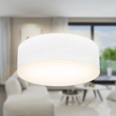 B.k.licht - Weiße Textil-Deckenleuchte - Innenraumlampe B.k.licht - Weiße Textil-Deckenleuchte - Innenraumlampe
