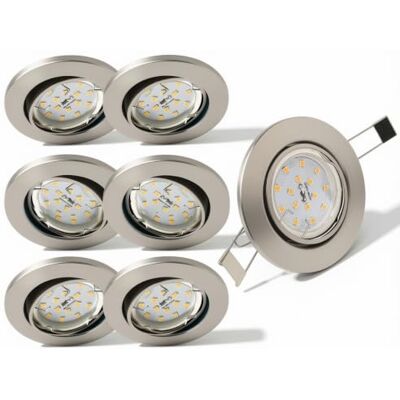 Trango 6er Set 6729-062MOSD LED Einbaustrahler dimmbar Einbauleuchte, Strahler in Nickel matt incl. 6x 3-Stufen dimmbar LED Modul nur 3cm Einbautiefe direkt 230 Volt Deckenlampe Deckenstrahler Trango 6er Set 6729-062MOSD LED Einbaustrahler dimmbar Einbauleuchte, Strahler in Nickel matt incl. 6x 3-Stufen dimmbar LED Modul nur 3cm Einbautiefe direkt 230 Volt Deckenlampe Deckenstrahler