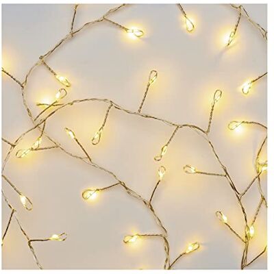 Emos Warmweiße LED Nano-Lichterkette 2,4 Meter, Cluster Lichterdraht Silbern, 6/18 h Timer-Funktion, Batteriebetrieben (3x AA), Leuchtdauer 10.000 h, IP20 für Innenbereich Emos Warmweiße LED Nano-Lichterkette 2,4 Meter, Cluster Lichterdraht Silbern, 6/18 h Timer-Funktion, Batteriebetrieben (3x AA), Leuchtdauer 10.000 h, IP20 für Innenbereich