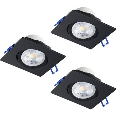 EGLO 3er Set Einbaustrahler Saliceto, dimmbare Deckenspots EGLO 3er Set Einbaustrahler Saliceto, dimmbare Deckenspots
