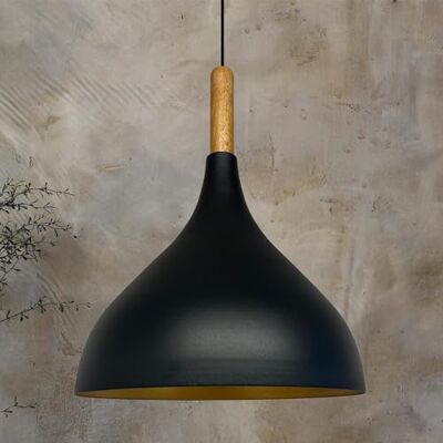 bamyum Adash, Flammige Metall mit Holz Hängelampe Ø26 cm, E27 Lampe Wohnzimmer, Lampenschirm Hängeleuchte, Deckenlampe, Wohnzimmer Pendellampe, Esstischlampe, Pendelleuchte Schwarz bamyum Adash, Flammige Metall mit Holz Hängelampe Ø26 cm, E27 Lampe Wohnzimmer, Lampenschirm Hängeleuchte, Deckenlampe, Wohnzimmer Pendellampe, Esstischlampe, Pendelleuchte Schwarz