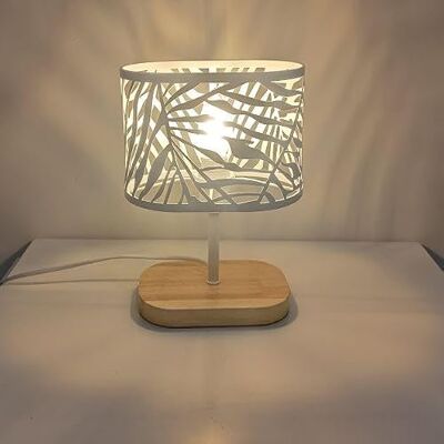 Osairous Nachttischlampe Holz, Tischlampe Moderne E14, Nachttischlampe Schwarz mit Holzsockel und Metallschirm Tischlampe Kinder für Wohnzimmer Schlafzimmer Bar, Weiß Osairous Nachttischlampe Holz, Tischlampe Moderne E14, Nachttischlampe Schwarz mit Holzsockel und Metallschirm Tischlampe Kinder für Wohnzimmer Schlafzimmer Bar, Weiß