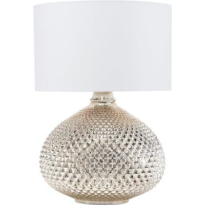 Beliani Trendy Tischleuchte goldfarbenes Glas Poly-Baumwolle Madon Beliani Trendy Tischleuchte goldfarbenes Glas Poly-Baumwolle Madon