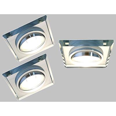 Trango 3er Set *CRYSTAL* LED Einbaustrahler 6729S-03M6KSD aus Glas handgeschliffen inkl. 3x 3-Stufen dimmbar Ultra Flach LED Modul 6000K Tageslichtweiß Einbauleuchte, Einbauspot, Deckenleuchte Trango 3er Set *CRYSTAL* LED Einbaustrahler 6729S-03M6KSD aus Glas handgeschliffen inkl. 3x 3-Stufen dimmbar Ultra Flach LED Modul 6000K Tageslichtweiß Einbauleuchte, Einbauspot, Deckenleuchte