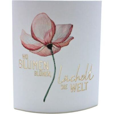 Dekohelden24 Poesielicht Nachtlicht Stimmungslicht mit Timer Batteriebetrieben Motiv: Wo Blumen blühen, Lächelt die Welt L/B/H 13 x 5 x 16 cm. Dekohelden24 Poesielicht Nachtlicht Stimmungslicht mit Timer Batteriebetrieben Motiv: Wo Blumen blühen, Lächelt die Welt L/B/H 13 x 5 x 16 cm.