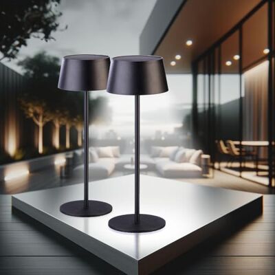 Lunartec LED Solar Tischlampe: 2er-Set LED-Solar-Tischleuchten, 150 Lumen, 1.200 mAh, dimmbar, USB (Tischlampe Outdoor, und Akku-Tischleuchte) Lunartec LED Solar Tischlampe: 2er-Set LED-Solar-Tischleuchten, 150 Lumen, 1.200 mAh, dimmbar, USB (Tischlampe Outdoor, und Akku-Tischleuchte)