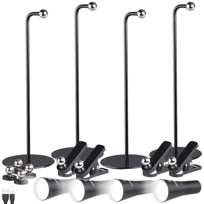 Lunartec Multi-Akku-Lampe: 4er-Set 4in1-Akku-Tisch-, Wand-, Klemm- & Taschenlampe, 3 Modi,schwarz (Stand-Lampe, Bilderlampe) Lunartec Multi-Akku-Lampe: 4er-Set 4in1-Akku-Tisch-, Wand-, Klemm- & Taschenlampe, 3 Modi,schwarz (Stand-Lampe, Bilderlampe)