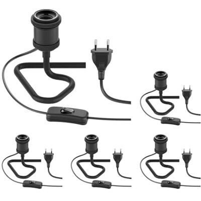 ledscom.de 5x Tischlampe RETRA, Schalter, schwarz, 1x E27 max. 60W ledscom.de 5x Tischlampe RETRA, Schalter, schwarz, 1x E27 max. 60W