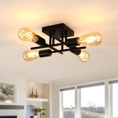Comely Industrielle Sputnik Kronleuchter, Retro 4-Licht Deckenlampe E27 Comely Industrielle Sputnik Kronleuchter, Retro 4-Licht Deckenlampe E27