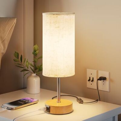 UPXNBOR Nachttischlampe Touch, Tischlampe mit USB-A & USB-C Ladefunktion UPXNBOR Nachttischlampe Touch, Tischlampe mit USB-A & USB-C Ladefunktion