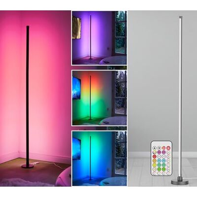 Northpoint LED Stehlampe Ecklampe mit Fernbedienung integriertem Soundsensor digitale RGBs + Warmweiß Farbeffekte Schwarz Northpoint LED Stehlampe Ecklampe mit Fernbedienung integriertem Soundsensor digitale RGBs + Warmweiß Farbeffekte Schwarz