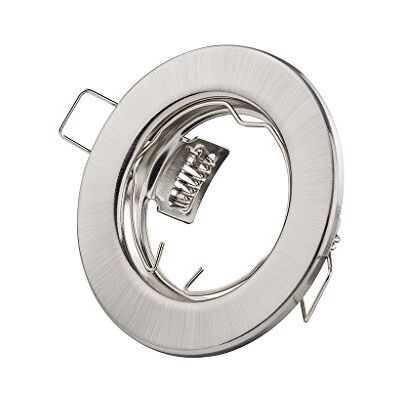 TEVEA LED und Halogen Metall Einbaurahmen rund starr inkl. GU10 Fassung (Chrom Gebürstet) TEVEA LED und Halogen Metall Einbaurahmen rund starr inkl. GU10 Fassung (Chrom Gebürstet)