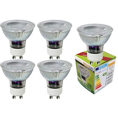 Trango 5er Pack dimmbar GU10 LED Leuchtmittel GU10COB5SD*5 3000K warmweiß zum Austauschen GU10 & MR16 Halogen Leuchtmittel, für Einbauleuchte, Deckenstrahler, Einbaustrahler, Deckenleuchte, Spots Trango 5er Pack dimmbar GU10 LED Leuchtmittel GU10COB5SD*5 3000K warmweiß zum Austauschen GU10 & MR16 Halogen Leuchtmittel, für Einbauleuchte, Deckenstrahler, Einbaustrahler, Deckenleuchte, Spots