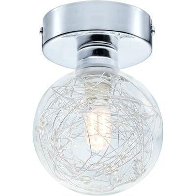 EGLO Deckenlampe Horae, Deckenleuchte, Lampe Decke, Stahl in chrom EGLO Deckenlampe Horae, Deckenleuchte, Lampe Decke, Stahl in chrom