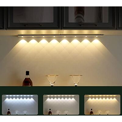WRMING LED Schrankleuchte Küche mit Bewegungsmelder Unterbauleuchte Batteriebetrieben Akku Kabellos USB Aufladbar Dünn Schranklicht mit Schalter Magnetic Lampe,3000K/4000K/6000K,Grau (80cm 8LEDs 3600mAh) WRMING LED Schrankleuchte Küche mit Bewegungsmelder Unterbauleuchte Batteriebetrieben Akku Kabellos USB Aufladbar Dünn Schranklicht mit Schalter Magnetic Lampe,3000K/4000K/6000K,Grau (80cm 8LEDs 3600mAh)