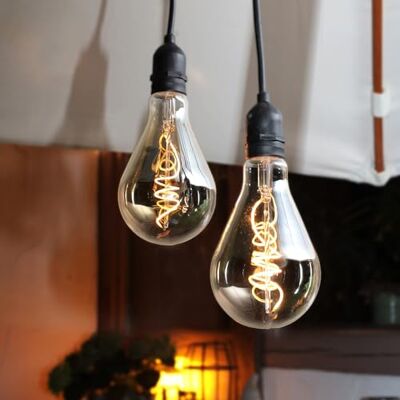 hellum 2er Set Hängelampe Vintage, Pendelleuchte mit Timer A130 Ø 13 x 27cm, goldene Glühbirne mit Fernbedienung, dimmbare Retro Hängeleuchte mit Batterie (4xAA nicht inkl.) Deko Hochzeit 151404 hellum 2er Set Hängelampe Vintage, Pendelleuchte mit Timer A130 Ø 13 x 27cm, goldene Glühbirne mit Fernbedienung, dimmbare Retro Hängeleuchte mit Batterie (4xAA nicht inkl.) Deko Hochzeit 151404