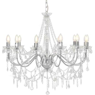 vidaXL Kronleuchter mit Perlen Deckenleuchte Deckenlampe Kristall Lüster Hängeleuchte Hängelampe Pendelleuchte Pendellampe Silbern 12xE14-Fassungen vidaXL Kronleuchter mit Perlen Deckenleuchte Deckenlampe Kristall Lüster Hängeleuchte Hängelampe Pendelleuchte Pendellampe Silbern 12xE14-Fassungen
