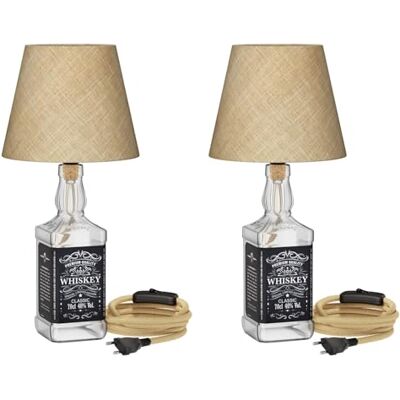 ledscom.de 2x Tischlampe FLAKO, Schalter, Bakelit, Hanfkabel, Lampenschirm natur-beige, 1x E27 max. 60W, ohne Flasche, ohne Leuchtmittel ledscom.de 2x Tischlampe FLAKO, Schalter, Bakelit, Hanfkabel, Lampenschirm natur-beige, 1x E27 max. 60W, ohne Flasche, ohne Leuchtmittel