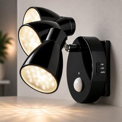 Trango LED Sensor Nachtlicht 2635-015 *MILO* mit Bewegungssensor & Automatikfunktion in Schwarz Sicherheitslicht direkt 230V Steckdose Lampe, Wandlampe, Orientierungslicht, Nachtlampe, Steckdosenlicht Trango LED Sensor Nachtlicht 2635-015 *MILO* mit Bewegungssensor & Automatikfunktion in Schwarz Sicherheitslicht direkt 230V Steckdose Lampe, Wandlampe, Orientierungslicht, Nachtlampe, Steckdosenlicht