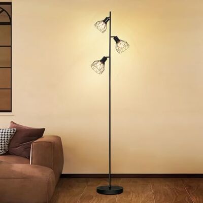 Dehobo Industrial Stehlampe Wohnzimmer Stehlampe Vintage Retro Wohnzimmerlampe Moderne LED E27 Fußsteuerung Leselicht Schwarze Einstellbare Stehleselampe für Schlafzimmer Esszimmer Ecke Ohne Glühbirne Dehobo Industrial Stehlampe Wohnzimmer Stehlampe Vintage Retro Wohnzimmerlampe Moderne LED E27 Fußsteuerung Leselicht Schwarze Einstellbare Stehleselampe für Schlafzimmer Esszimmer Ecke Ohne Glühbirne