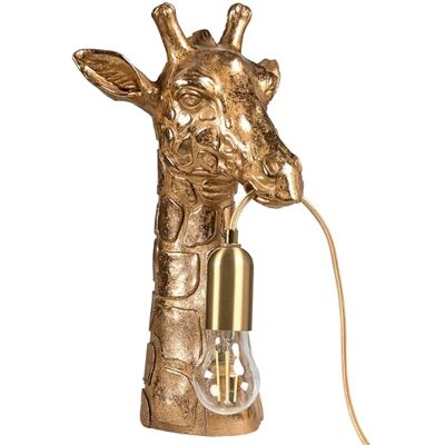 Beliani Tischlampe Kunstharz gold Glühbirnen-Optik 1-flammig Tiermotiv Giraffe Beliani Tischlampe Kunstharz gold Glühbirnen-Optik 1-flammig Tiermotiv Giraffe