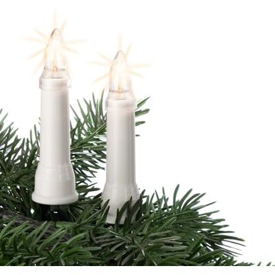 hellum Lichterkette Tannenbaum innen, 20 Lichter warmweiß, Stecker Christbaum Lichterkette mit Clip, beleuchtet 8,55m, Kabel schwarz, Weihnachtsbeleuchtung innen, Christbaumkerzen <59lm 152425 hellum Lichterkette Tannenbaum innen, 20 Lichter warmweiß, Stecker Christbaum Lichterkette mit Clip, beleuchtet 8,55m, Kabel schwarz, Weihnachtsbeleuchtung innen, Christbaumkerzen <59lm 152425