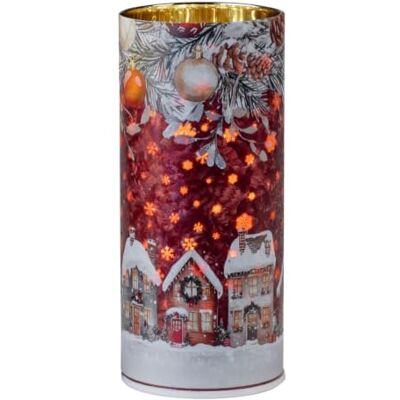 formano LED-Dekolicht 20 cm mit 360°-Drehfunktion Timer 6h/18h Weihnachten Geeiste Glasoptik, Weihnachtsdorf mit Häusern, goldfarbene Innenseite, bewegtes Lichtspiel, winterliche Tisch- Fensterdeko formano LED-Dekolicht 20 cm mit 360°-Drehfunktion Timer 6h/18h Weihnachten Geeiste Glasoptik, Weihnachtsdorf mit Häusern, goldfarbene Innenseite, bewegtes Lichtspiel, winterliche Tisch- Fensterdeko