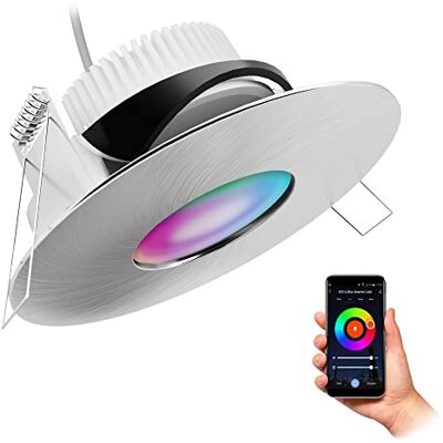 SSC-LUXon YOKU Bad Einbauleuchte Alu IP65 Smart RGB Modul WLAN schwenkbar Smarter Bad-Einbaustrahler silber gebürstet IP65 mit RGB LED-Modul 16 Mio Farben per App & Sprache, WLAN ohne Hub SSC-LUXon YOKU Bad Einbauleuchte Alu IP65 Smart RGB Modul WLAN schwenkbar Smarter Bad-Einbaustrahler silber gebürstet IP65 mit RGB LED-Modul 16 Mio Farben per App & Sprache, WLAN ohne Hub