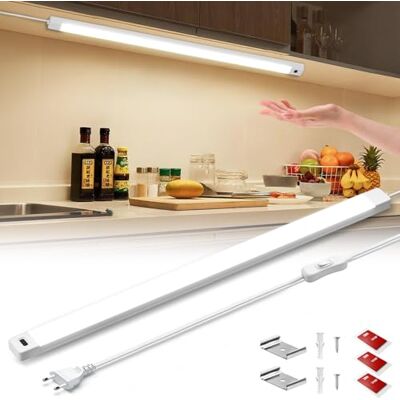 Macchiatto LED Unterbauleuchte Küche Led 55cm 4000K (Neutralweiß) mit Berührungslosem Sensor, Ultra-Dünnes Schranklicht für Unterschrank Beleuchtung, Küchenunterbauleuchte, Werkbank Macchiatto LED Unterbauleuchte Küche Led 55cm 4000K (Neutralweiß) mit Berührungslosem Sensor, Ultra-Dünnes Schranklicht für Unterschrank Beleuchtung, Küchenunterbauleuchte, Werkbank