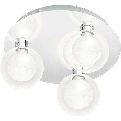 EGLO Deckenlampe Rosarno, Deckenleuchte, Lampe Decke, Stahl in chrom, Glas EGLO Deckenlampe Rosarno, Deckenleuchte, Lampe Decke, Stahl in chrom, Glas