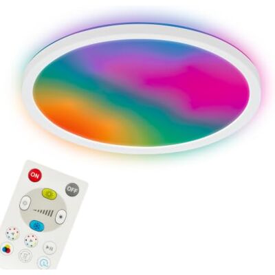 BRILONER LED Panel Dimmbar Fernbedienung CCTIC RGBIC Backlight Weiß 29 cm 17W, 2400lm, Farbwechsel, Speicherfunktion, Timer, Deckenleuchte, LED Lampe, Wohnzimmerlampe, Deckenlampe Schlafzimmer BRILONER LED Panel Dimmbar Fernbedienung CCTIC RGBIC Backlight Weiß 29 cm 17W, 2400lm, Farbwechsel, Speicherfunktion, Timer, Deckenleuchte, LED Lampe, Wohnzimmerlampe, Deckenlampe Schlafzimmer