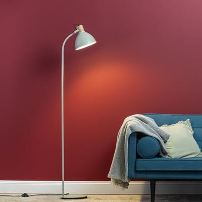 Lightbox Stehlampe Holz & Metall, Hellgrün, schwenkbare Leuchte Standlampe mit Fußschalter fürs Wohn- und Schlafzimmer, max. 40 W, moderner Lightbox Stehlampe Holz & Metall, Hellgrün, schwenkbare Leuchte Standlampe mit Fußschalter fürs Wohn- und Schlafzimmer, max. 40 W, moderner