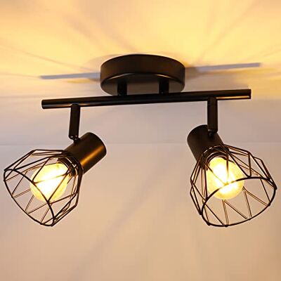Dehobo Industrieller Deckenleuchte 2 Spots - Deckenlampe Dehobo Industrieller Deckenleuchte 2 Spots - Deckenlampe