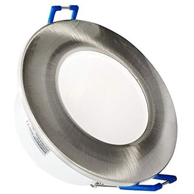 Maxkomfort 6x IP44 LED Bad Einbaustrahler 230V sehr flach 5,5W RUND Eisen-gebürstet Edelstahl-OptikEinbauspot Einbauleuchte Einbaulampe Deckenlampe Deckenstrahler Dusche Maxkomfort 6x IP44 LED Bad Einbaustrahler 230V sehr flach 5,5W RUND Eisen-gebürstet Edelstahl-OptikEinbauspot Einbauleuchte Einbaulampe Deckenlampe Deckenstrahler Dusche