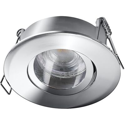 Osram Spot Set LED Einbaustrahler IP65 Press 840 Chrom, 4,5W 4000K Neutralweiß, Aluminium, Feuchtraum, 3er-Set Osram Spot Set LED Einbaustrahler IP65 Press 840 Chrom, 4,5W 4000K Neutralweiß, Aluminium, Feuchtraum, 3er-Set