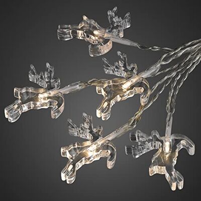 hellum LED Lichterkette Stecker Rentiere, 24 LED warmweiß innen Lichterkette innen strombetrieben mit transparenten Rentieren, beleuchtet 2,30m, Kabel transparent, Weihnachten <59lm 564075 hellum LED Lichterkette Stecker Rentiere, 24 LED warmweiß innen Lichterkette innen strombetrieben mit transparenten Rentieren, beleuchtet 2,30m, Kabel transparent, Weihnachten <59lm 564075