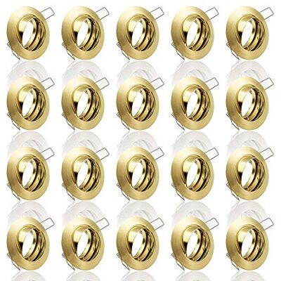 Maxkomfort 20x SET Einbaustrahler + GU10 für 230V gold Schwenkbar rund Einbau Spots Decken Strahler Leuchte Spots Deckenleuchte Lampe Einbauleuchte Einbaurahmen 104S-TP GD Maxkomfort 20x SET Einbaustrahler + GU10 für 230V gold Schwenkbar rund Einbau Spots Decken Strahler Leuchte Spots Deckenleuchte Lampe Einbauleuchte Einbaurahmen 104S-TP GD