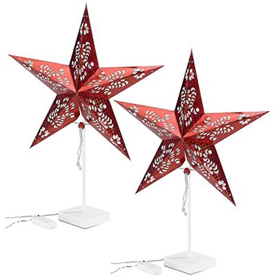 Lunartec Weihnachtsstern Leuchten: Deko-Tischleuchte in Sternform, rot, 2er-Set (Sternlampe, Stern Weihnachten, kabellos) Lunartec Weihnachtsstern Leuchten: Deko-Tischleuchte in Sternform, rot, 2er-Set (Sternlampe, Stern Weihnachten, kabellos)
