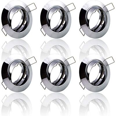 Maxkomfort 6x SET Einbaustrahler + GU10 für 230V eisen gebürstet Schwenkbar rund Einbau Spots Decken Strahler Leuchte Spots Deckenleuchte Lampe Einbauleuchte Einbaurahmen 104S-TP SN Maxkomfort 6x SET Einbaustrahler + GU10 für 230V eisen gebürstet Schwenkbar rund Einbau Spots Decken Strahler Leuchte Spots Deckenleuchte Lampe Einbauleuchte Einbaurahmen 104S-TP SN