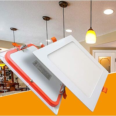Maxkomfort LED Panel 12W eckig ultraslim warmweiß 3000K – Einbaustrahler Spot Deckenleuchte – stilvolle Lichtlösung für Wohn- & Geschäftsräume Maxkomfort LED Panel 12W eckig ultraslim warmweiß 3000K – Einbaustrahler Spot Deckenleuchte – stilvolle Lichtlösung für Wohn- & Geschäftsräume