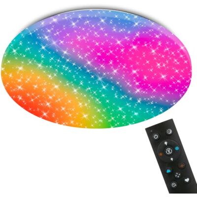 BRILONER LED Deckenlampe RGBIC CCT Sternenhimmel Dimmbar Weiß 50 cm Fernbedienung, Farbwechsel, Warmweiß Bis Tageslichtweiß, Nachtlicht, Speicherfunktion, Wohnzimmerlampe, RGBIC BRILONER LED Deckenlampe RGBIC CCT Sternenhimmel Dimmbar Weiß 50 cm Fernbedienung, Farbwechsel, Warmweiß Bis Tageslichtweiß, Nachtlicht, Speicherfunktion, Wohnzimmerlampe, RGBIC