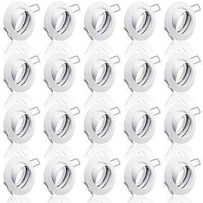 Maxkomfort 20x SET Einbaustrahler + GU10 für 230V weiß Schwenkbar rund Einbau Spots Decken Strahler Leuchte Spots Deckenleuchte Lampe Einbauleuchte Einbaurahmen 104S-TP WH Maxkomfort 20x SET Einbaustrahler + GU10 für 230V weiß Schwenkbar rund Einbau Spots Decken Strahler Leuchte Spots Deckenleuchte Lampe Einbauleuchte Einbaurahmen 104S-TP WH