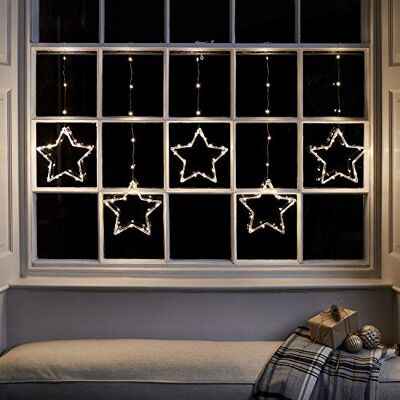 Lights4fun 3x 100er Micro LED Sternenvorhänge warmweiß 2m Weihnachtsbeleuchtung mit Timer Lights4fun 3x 100er Micro LED Sternenvorhänge warmweiß 2m Weihnachtsbeleuchtung mit Timer