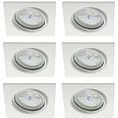 Trango 6er Set LED Einbaustrahler 6729-066SMO in Weiß Einbauleuchte I Deckenspots I Deckenstrahler I Einbauspots I Strahler inkl. 6x 5.0 Watt LED Modul Ultra Flach nur 3cm Einbautiefe Trango 6er Set LED Einbaustrahler 6729-066SMO in Weiß Einbauleuchte I Deckenspots I Deckenstrahler I Einbauspots I Strahler inkl. 6x 5.0 Watt LED Modul Ultra Flach nur 3cm Einbautiefe