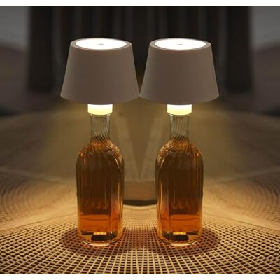 Northpoint LED Tischlampe Akku Flaschenlampe Tischleuchte mit Touchsensor 3000mAh Akku 200lm warmweißes Licht (3000K) stufenlos dimmbar für Innen und Außen (beige 2er-Set) Northpoint LED Tischlampe Akku Flaschenlampe Tischleuchte mit Touchsensor 3000mAh Akku 200lm warmweißes Licht (3000K) stufenlos dimmbar für Innen und Außen (beige 2er-Set)